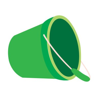 İzole kum kova oyuncak