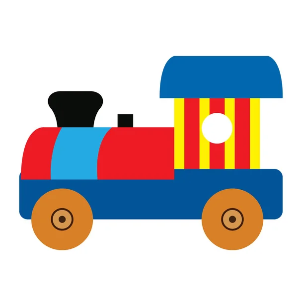 İzole tren oyuncak — Stok Vektör