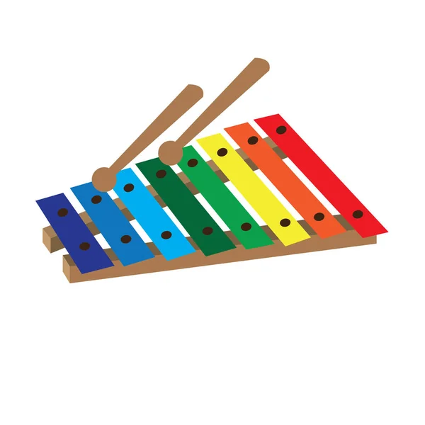 Isolado brinquedo xilofone —  Vetores de Stock