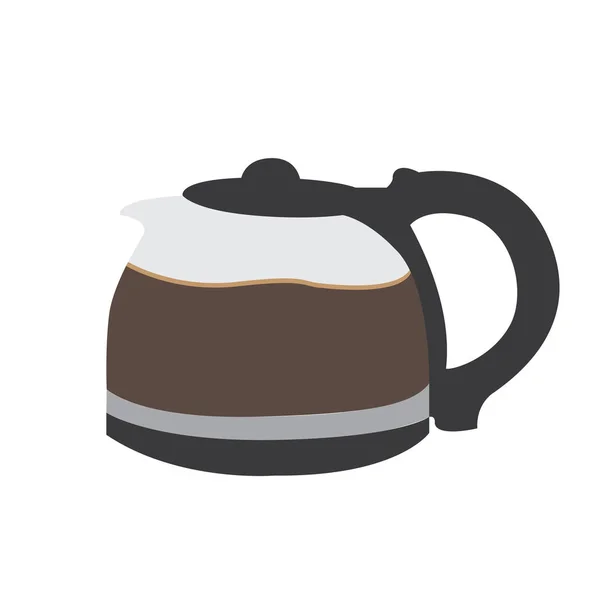 Geïsoleerde koffie pot — Stockvector