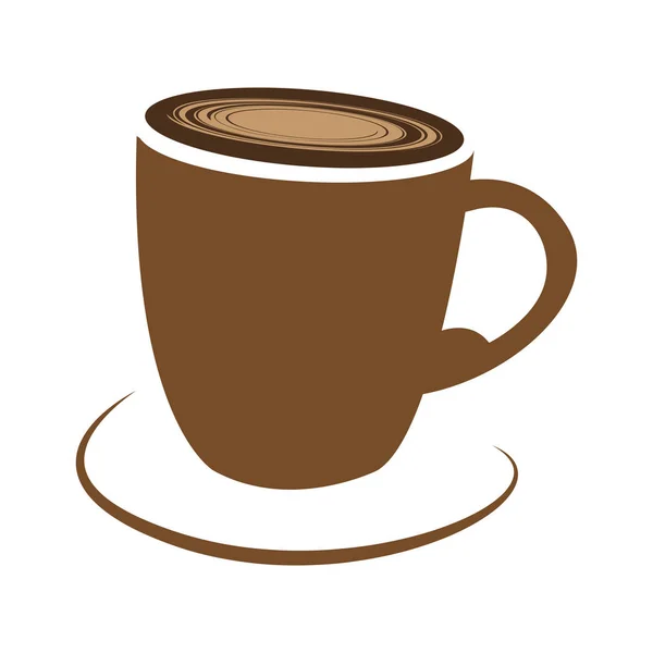 Taza de café aislada — Vector de stock