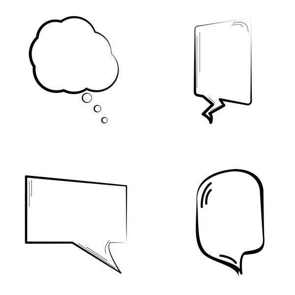 Ensemble de bulles de discours comique — Image vectorielle