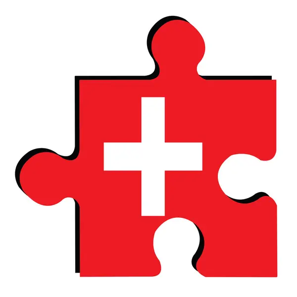 Isolierte Schweizer Flagge — Stockvektor