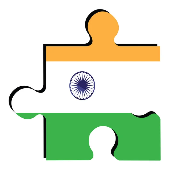 Isolierte indische Flagge — Stockvektor