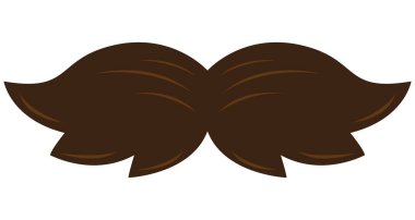 İzole kahverengi bıyık