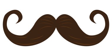 İzole kahverengi bıyık