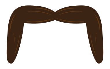 İzole kahverengi bıyık