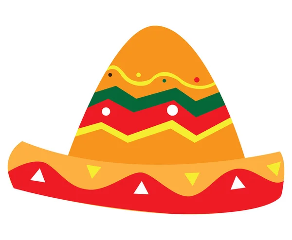 Chapeau mexicain isolé — Image vectorielle