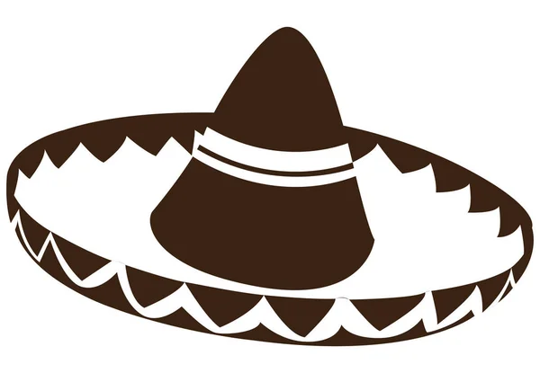 Chapeau mexicain isolé — Image vectorielle