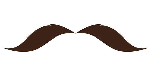 Moustache brune isolée — Image vectorielle
