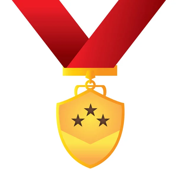 Geïsoleerde gouden medaille — Stockvector