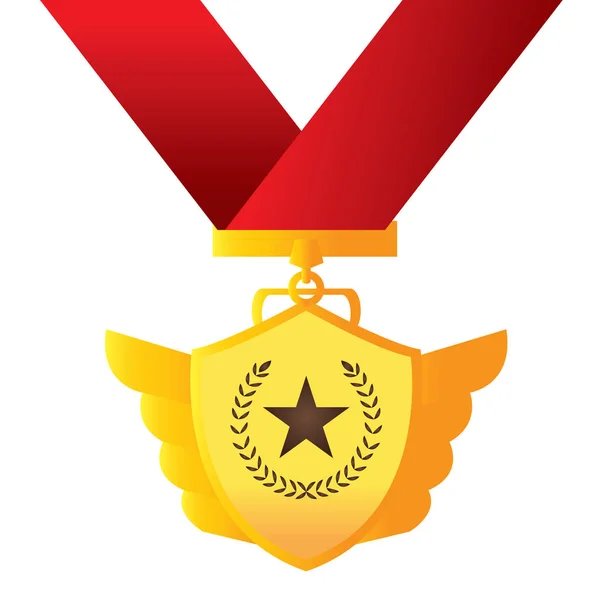 Médaille d'or isolée — Image vectorielle