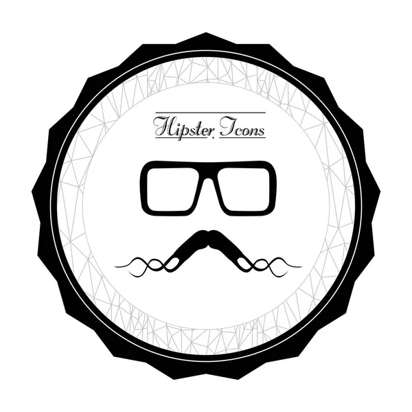 Isolated hipster label — Stock Vector