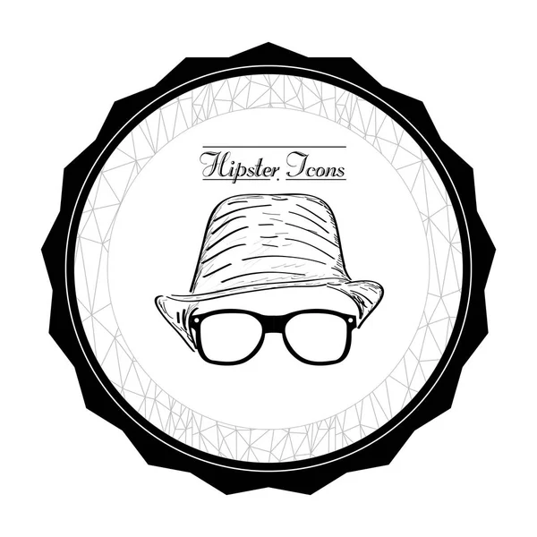 Isolated hipster label — Stock Vector