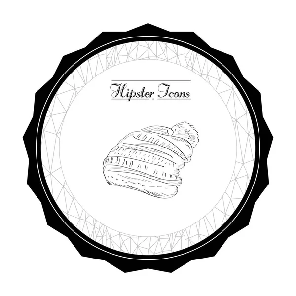 Isolated hipster label — Stock Vector