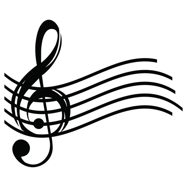 Ізольована музичні Пентаграма — стоковий вектор