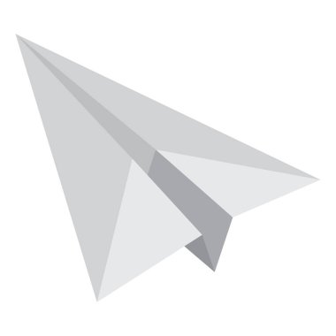 İzole uçak origami