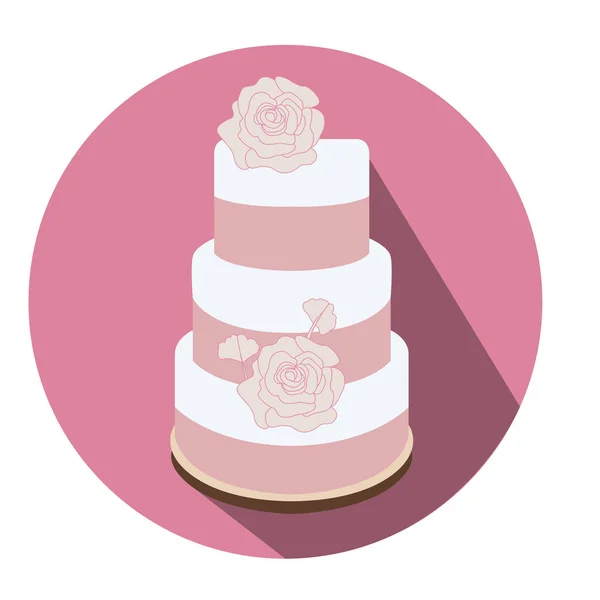 Isolated wedding cake — Stock Vector