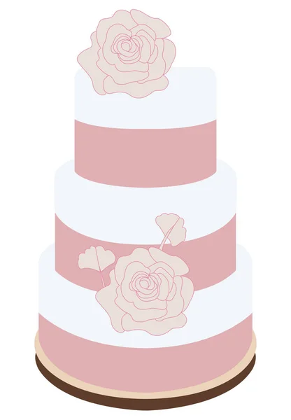 Izolované svatební dort — Stockový vektor