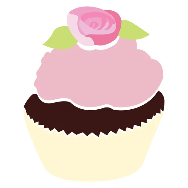 Isolated colored cupcake — Stock Vector