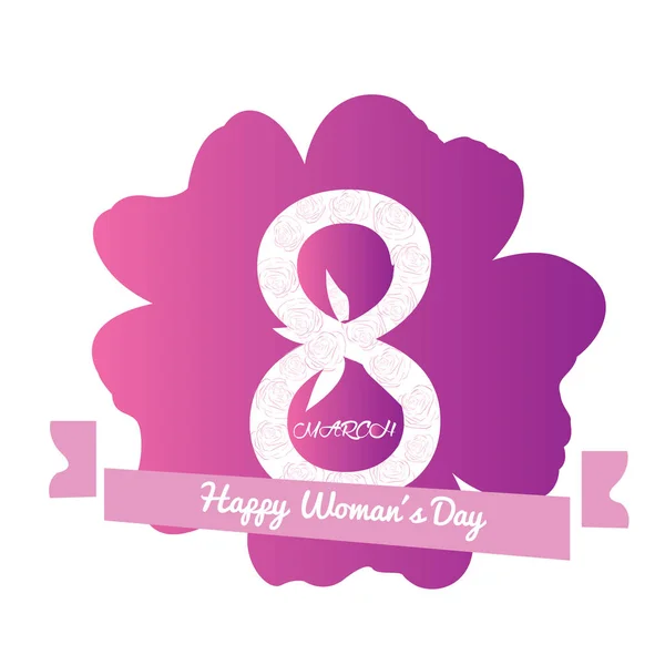 Šťastné ženy den — Stockový vektor