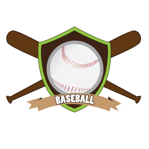 Emblema de béisbol aislado — Archivo Imágenes Vectoriales