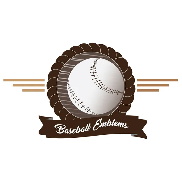 Emblème isolé de baseball — Image vectorielle