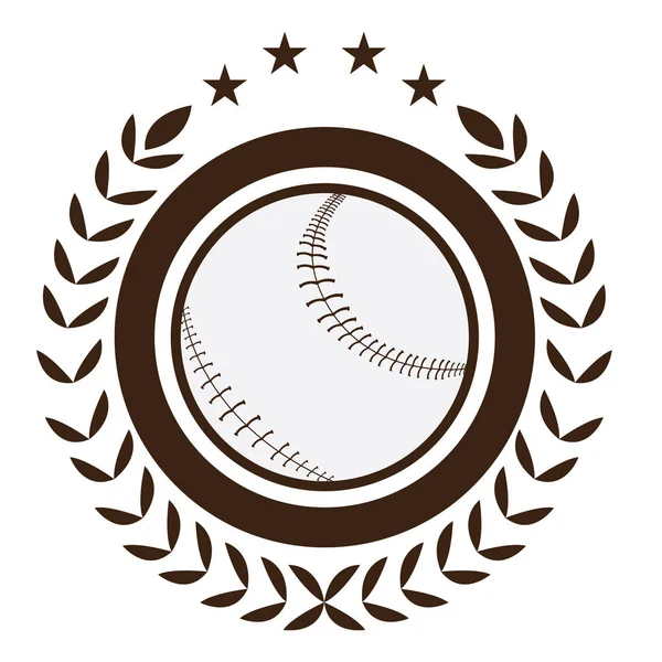 Απομονωμένη μπέιζμπολ έμβλημα — Διανυσματικό Αρχείο