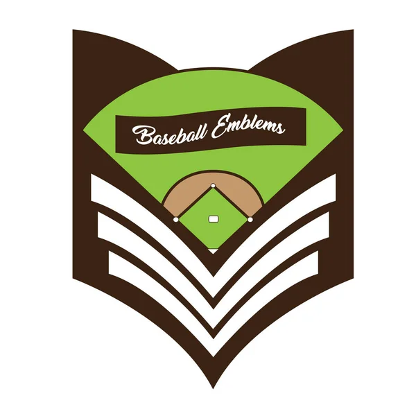 Emblema de béisbol aislado — Archivo Imágenes Vectoriales