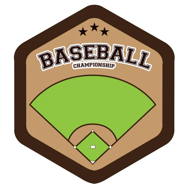 Isoleret baseball emblem – Stock-vektor