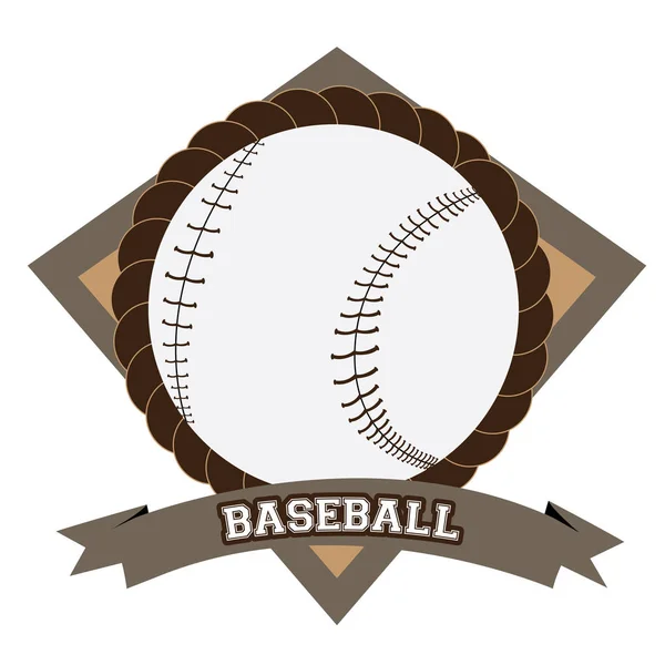 Emblema de béisbol aislado — Vector de stock