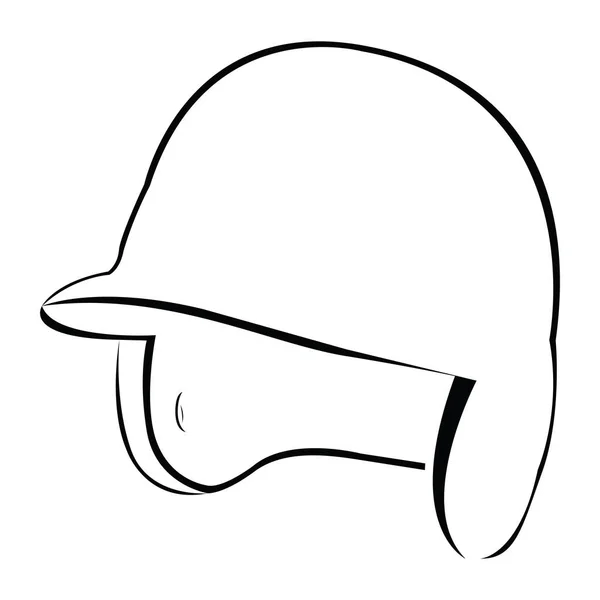 Isolierter Baseball-Helm — Stockvektor