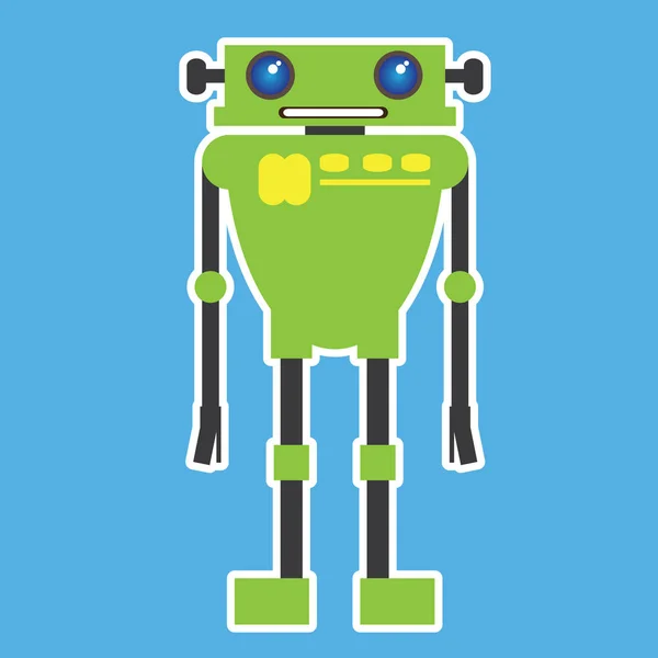 Robot aislado juguete — Vector de stock