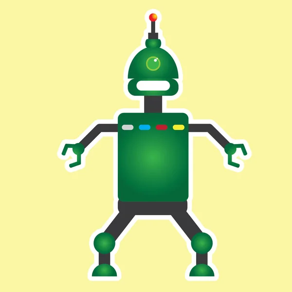 Robot aislado juguete — Vector de stock
