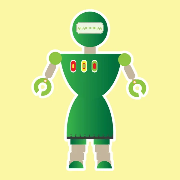 孤立したロボット玩具 — ストックベクタ