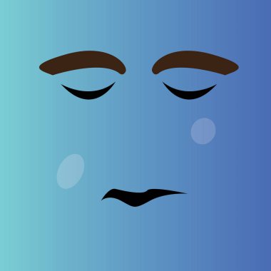 Üzgün çizgi film yüz