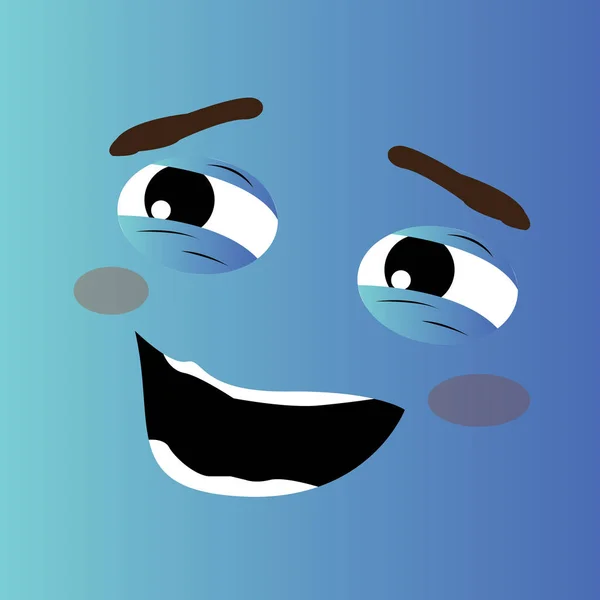 Glückliches Cartoon-Gesicht — Stockvektor