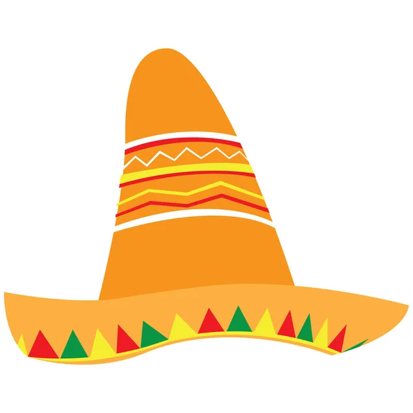 Chapeau mexicain isolé — Image vectorielle