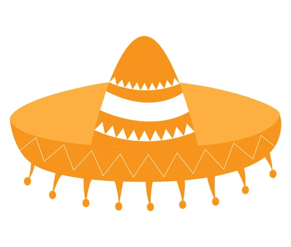 Isolerad mexikansk hatt — Stock vektor