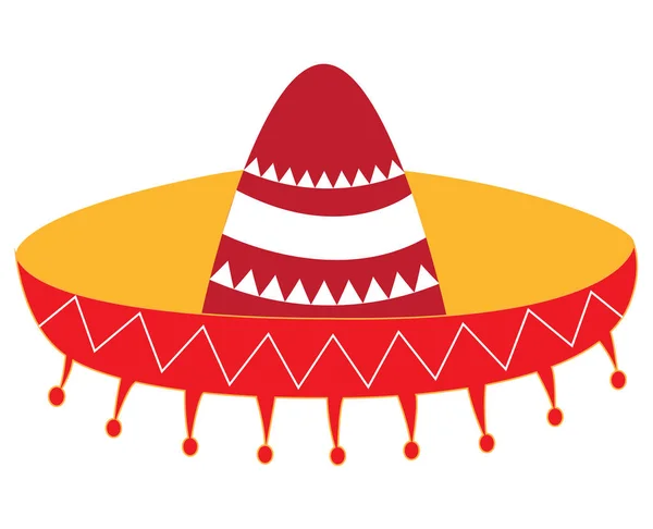 Izolált mexikói kalap — Stock Vector