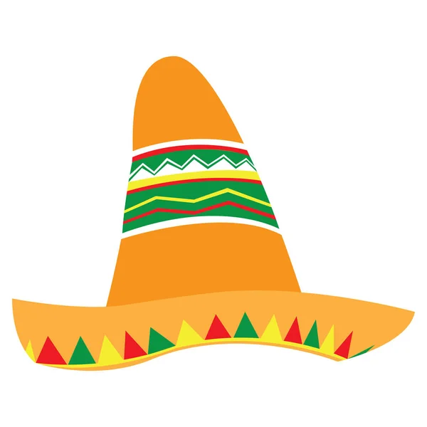 Isolierter mexikanischer Hut — Stockvektor