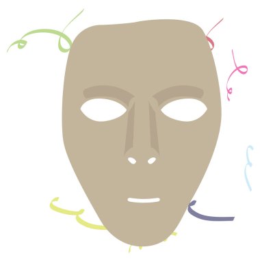 izole karnaval maskesi