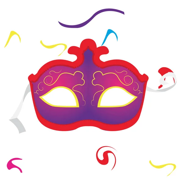 Masque de carnaval isolé — Image vectorielle