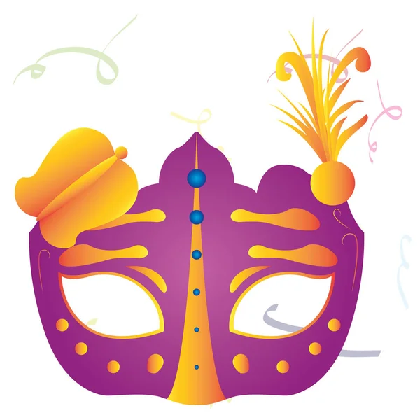 Masque de carnaval isolé — Image vectorielle