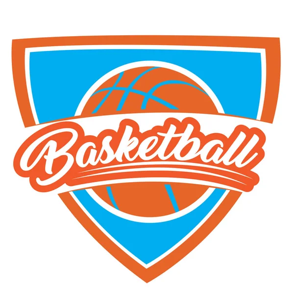 Emblema de baloncesto aislado — Vector de stock
