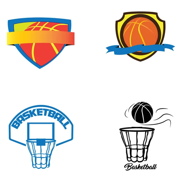 Ensemble d'illustrations de basket — Image vectorielle
