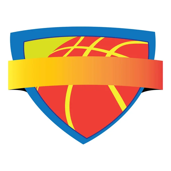 Emblema de baloncesto aislado — Vector de stock