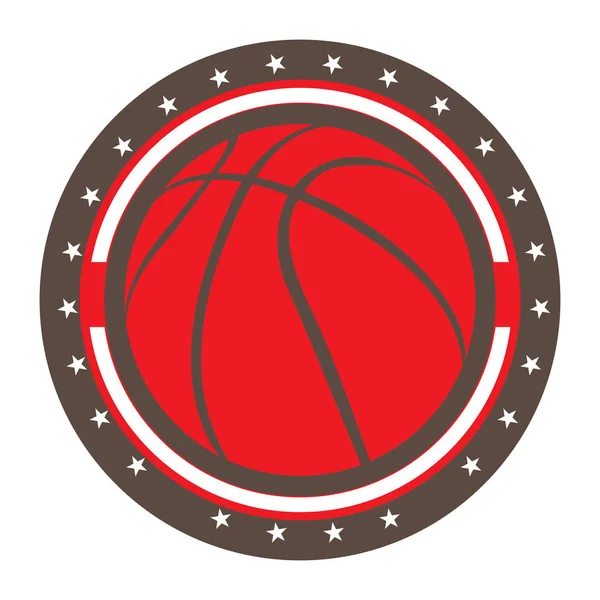 Emblema de basquete isolado —  Vetores de Stock