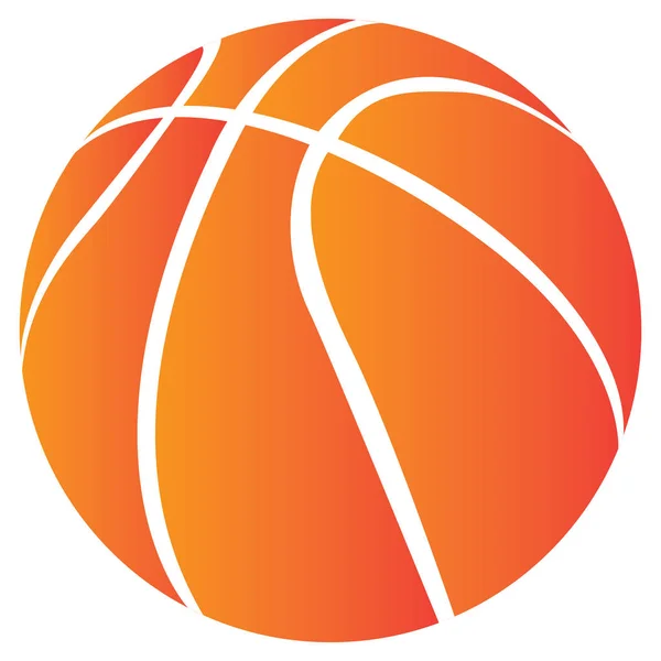 Pallone da basket isolato — Vettoriale Stock