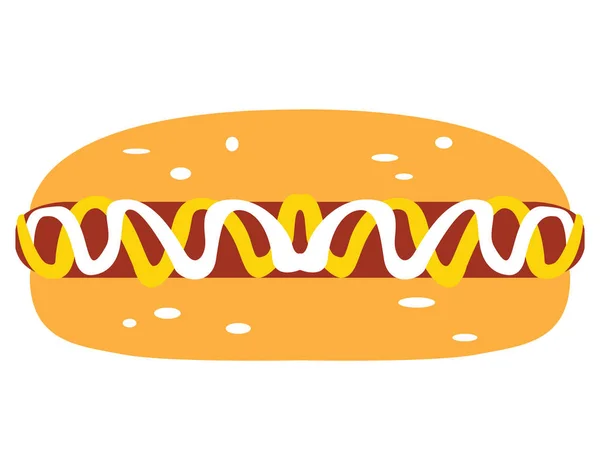 Hot dog izolat — Vector de stoc